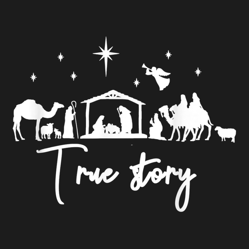 True Story Nativity Christmas Baby Jesus Manger Catholic T Shirt Hoodie & Jogger set by cm-arts | Artistshot