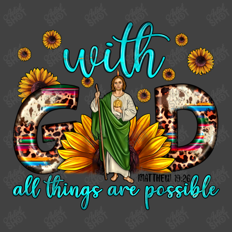 With God All Things Are Possible Matthew 19 26 Vintage T-shirt | Artistshot