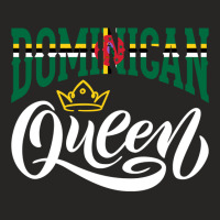 Dominican Queen Dominica Dominican Dominica Flag Pullover Hoodie Ladies Fitted T-shirt | Artistshot