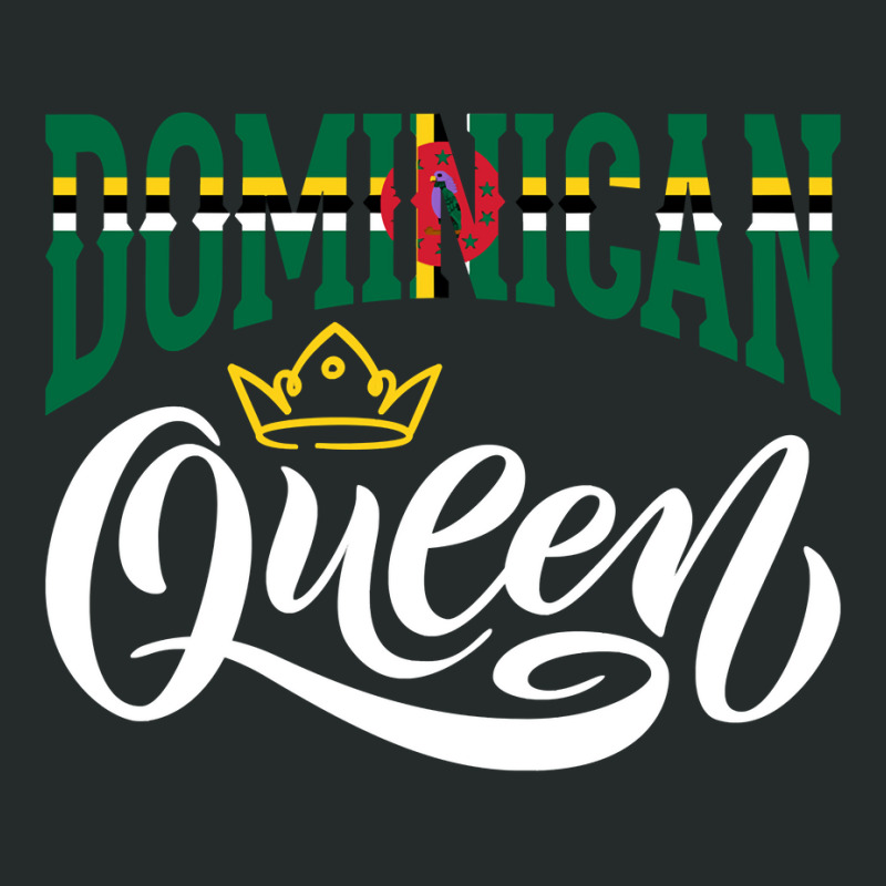 Dominican Queen Dominica Dominican Dominica Flag Pullover Hoodie Women's Triblend Scoop T-shirt by cm-arts | Artistshot