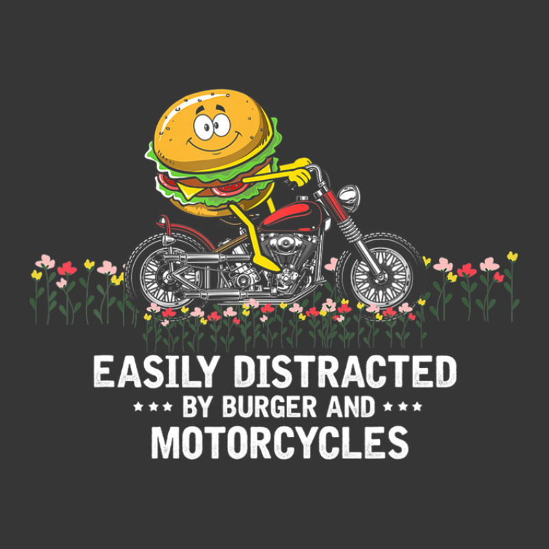 Easily Distracted By Burger And Motorcycles, Biker Dad Toddler Hoodie by beastonkriss | Artistshot