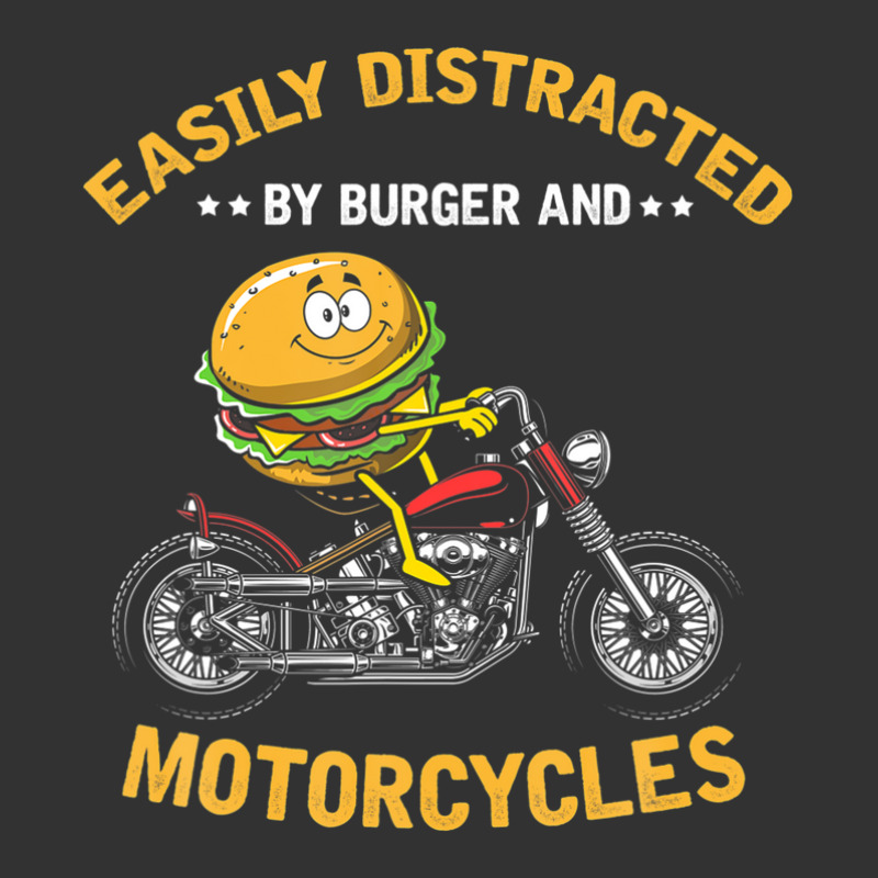 Easily Distracted By Burger And Motorcycles, Biker Dad Baby Bodysuit by beastonkriss | Artistshot