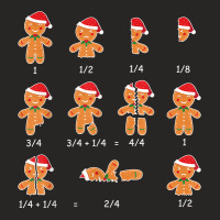 Xmas Cookies Santa Hat Fractions Math Teacher Christmas T Shirt Ladies Fitted T-shirt | Artistshot