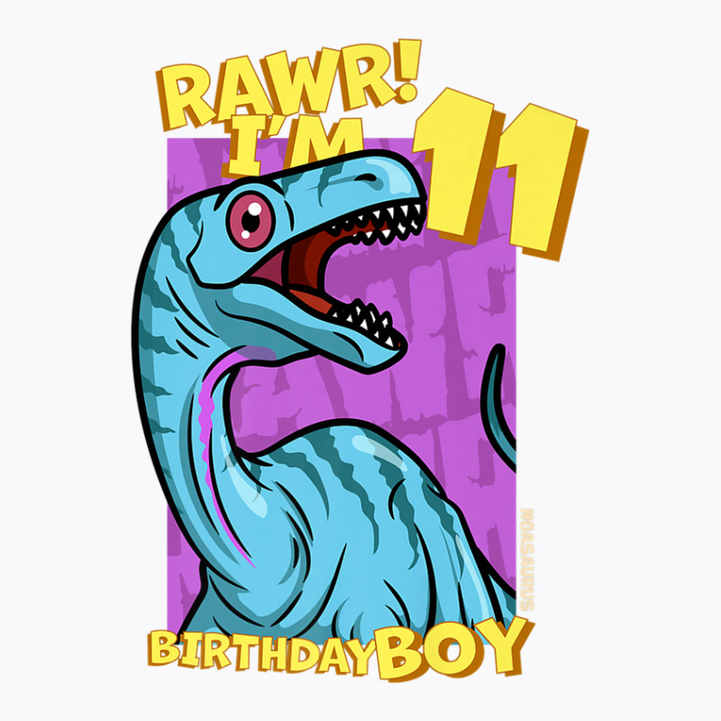 Rawr! I'm 11 Birthday Boys 11th Birthday Dino Noasaurus T-shirt | Artistshot