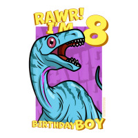 Rawr! I'm 8 Birthday Boys 8th Birthday Dino Noasaurus Baby Tee | Artistshot