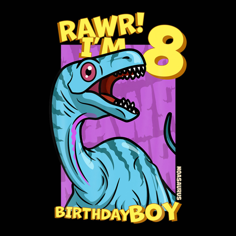 Rawr! I'm 8 Birthday Boys 8th Birthday Dino Noasaurus Toddler 3/4 Sleeve Tee | Artistshot