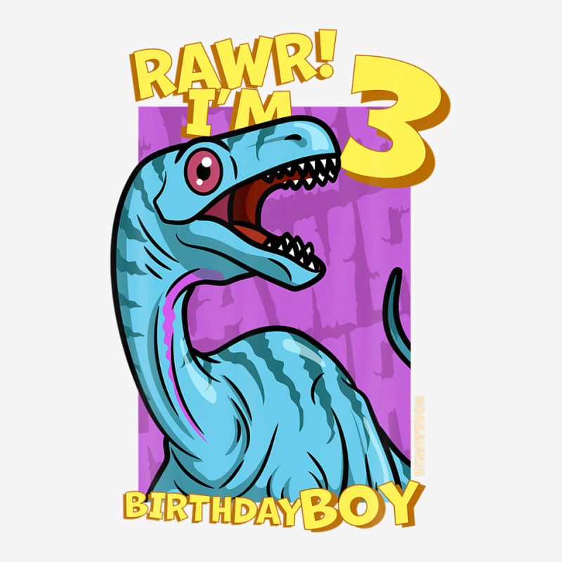 Rawr! I'm 3 Birthday Boys 3rd Birthday Dino Noasaurus Drawstring Bags | Artistshot