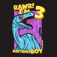 Rawr! I'm 3 Birthday Boys 3rd Birthday Dino Noasaurus Waist Apron | Artistshot