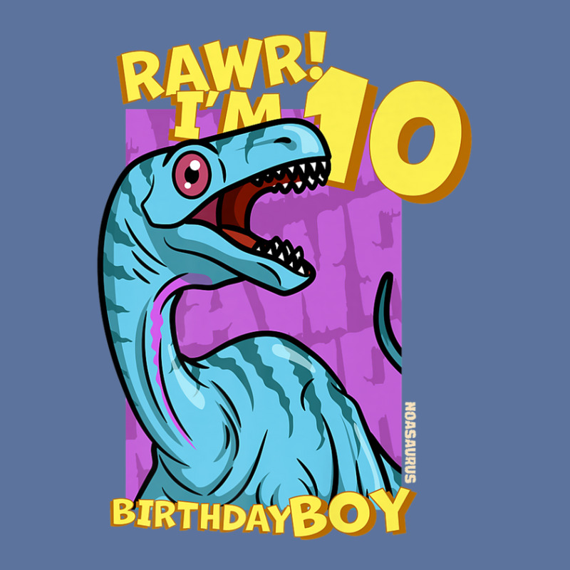 Rawr! I'm 10 Birthday Boys 10th Birthday Dino Noasaurus Lightweight Hoodie | Artistshot