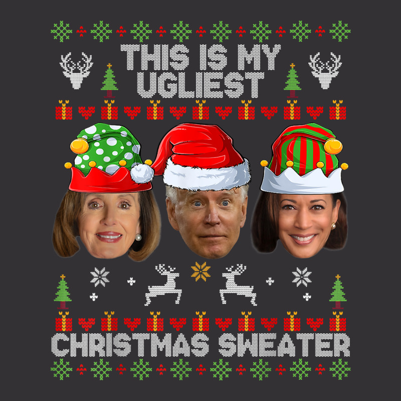 This Is My Ugliest Christmas Sweater Funny Joe Biden Kamala T Shirt Vintage Hoodie | Artistshot