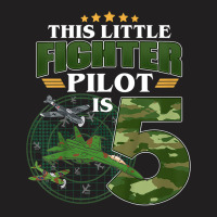 Kids 5th Birthday This Fighter Pilot Is 5 Soldier Camo Style Boys T Sh T-shirt | Artistshot