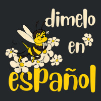 Dimelo En Espanol Cute Bee Spanish Teacher Maestra Bilingue T Shirt Crewneck Sweatshirt | Artistshot