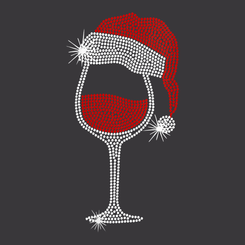 Womens Santa Hat Wine Bling Christmas Rhinestone Bling V Neck T Shirt Ladies Curvy T-Shirt by cm-arts | Artistshot