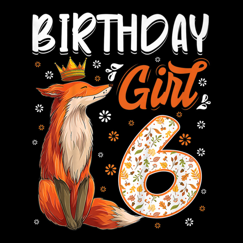 Kids Fox Animal Lovers 6th Birthday Girl Fox Bday 6 Year Old Premium T V-Neck Tee by cm-arts | Artistshot