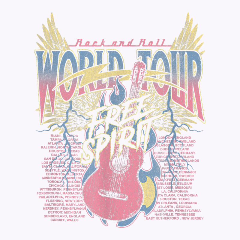 Rock & Roll Free Spirit World Tour Guitar Fire Wings Thunder T Shirt Tank Top by klaasmis | Artistshot