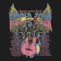 Rock & Roll Free Spirit World Tour Guitar Fire Wings Thunder T Shirt Classic T-shirt | Artistshot