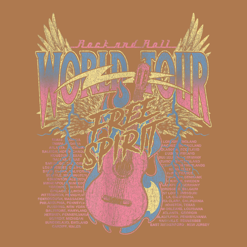 Rock & Roll Free Spirit World Tour Guitar Fire Wings Thunder T Shirt Vintage Short by klaasmis | Artistshot