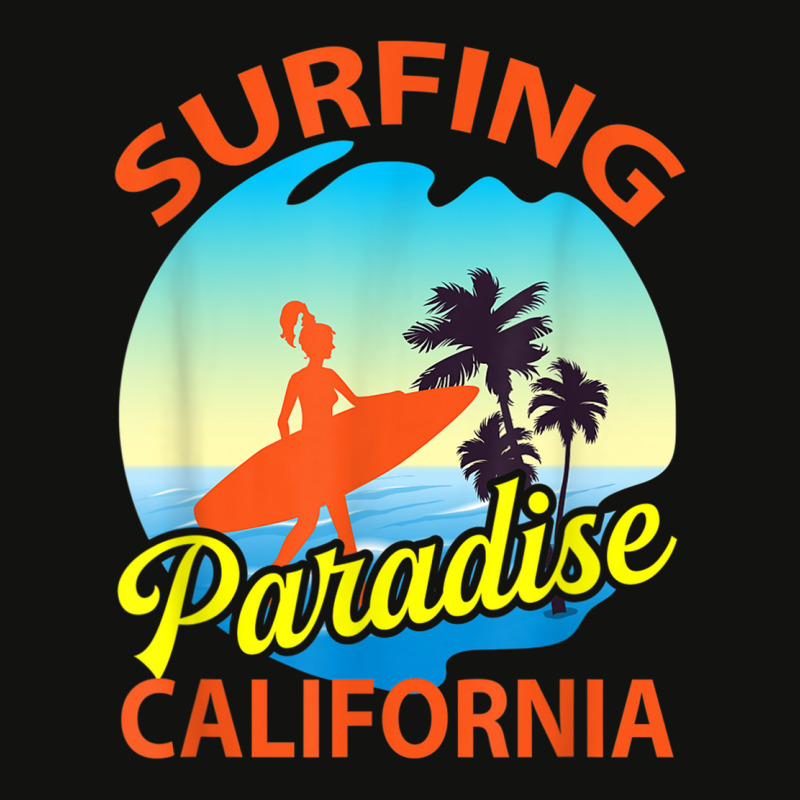 Surfing Paradise California Surfing T Shirt Scorecard Crop Tee by cm-arts | Artistshot