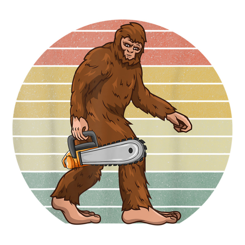 Custom Bigfoot Holding Chainsaw Lumberjack Logger Funny Sasquatch