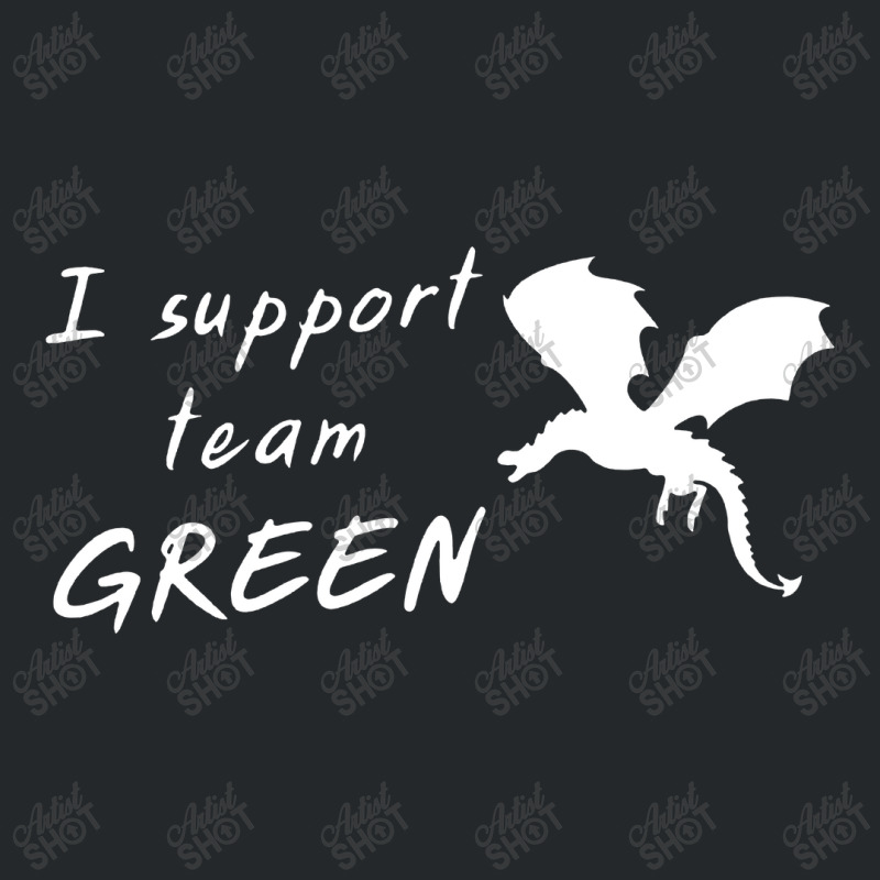 I Support Team Green Graphic Crewneck Sweatshirt | Artistshot