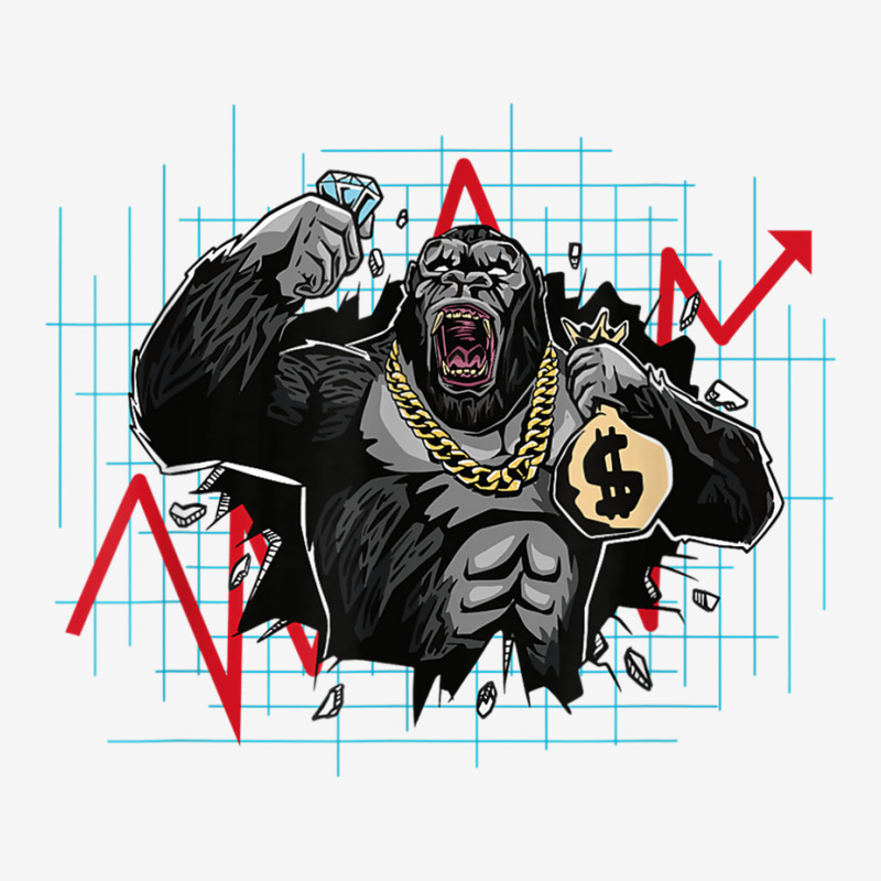 Cash Monkey Crashing Market Gorilla Stock Market Crash Ape T Shirt Graphic Youth T-shirt by hin | Artistshot