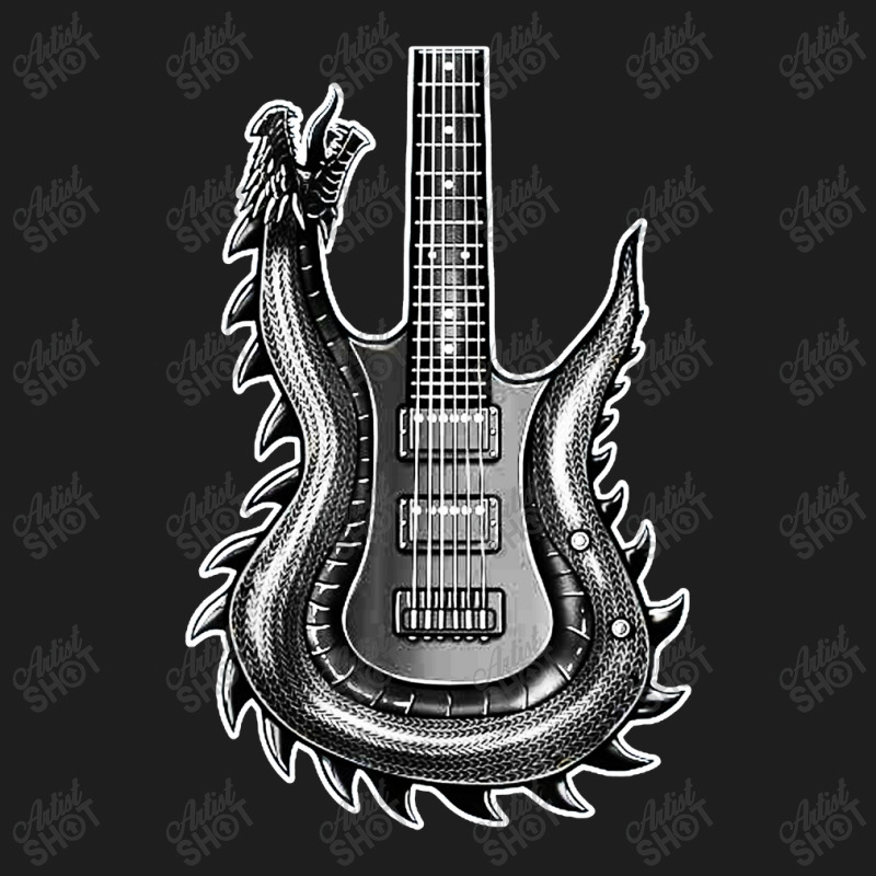 Unique Dragon Guitar Classic T-shirt by Modena art | Artistshot