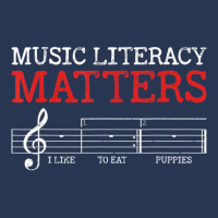 Music Literacy Matters I Like To Eat Puppies Funny Sarcastic Long Slee Men Denim Jacket | Artistshot