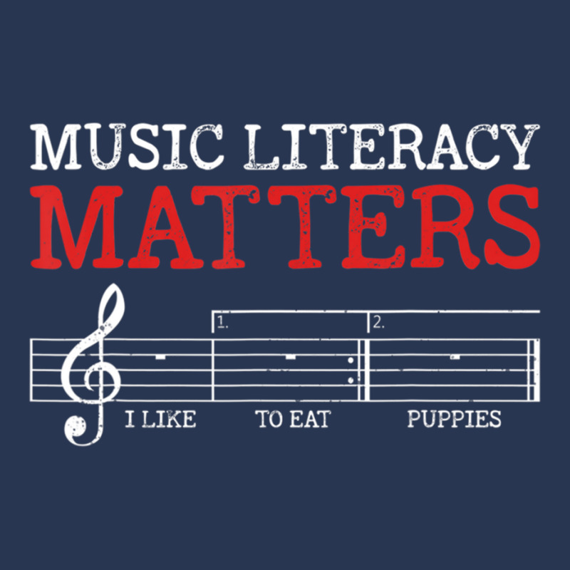 Music Literacy Matters I Like To Eat Puppies Funny Sarcastic Long Slee Men Denim Jacket by cm-arts | Artistshot