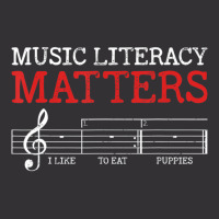 Music Literacy Matters I Like To Eat Puppies Funny Sarcastic Long Slee Vintage Hoodie And Short Set | Artistshot