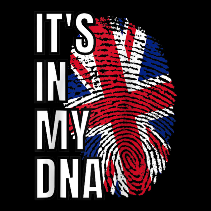 Its In My Dna British Flag United Kingdom Fingerprint Raglan Baseball Metal Print Vertical by cm-arts | Artistshot