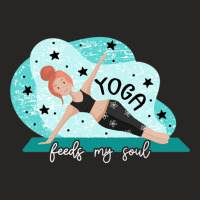 Yoga Feeds My Soul Relaxation Positive Long Sleeve T Shirt Ladies Fitted T-shirt | Artistshot