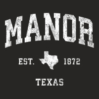 Manor Texas Tx Vintage Athletic Sports Design T Shirt Ladies Fitted T-shirt | Artistshot