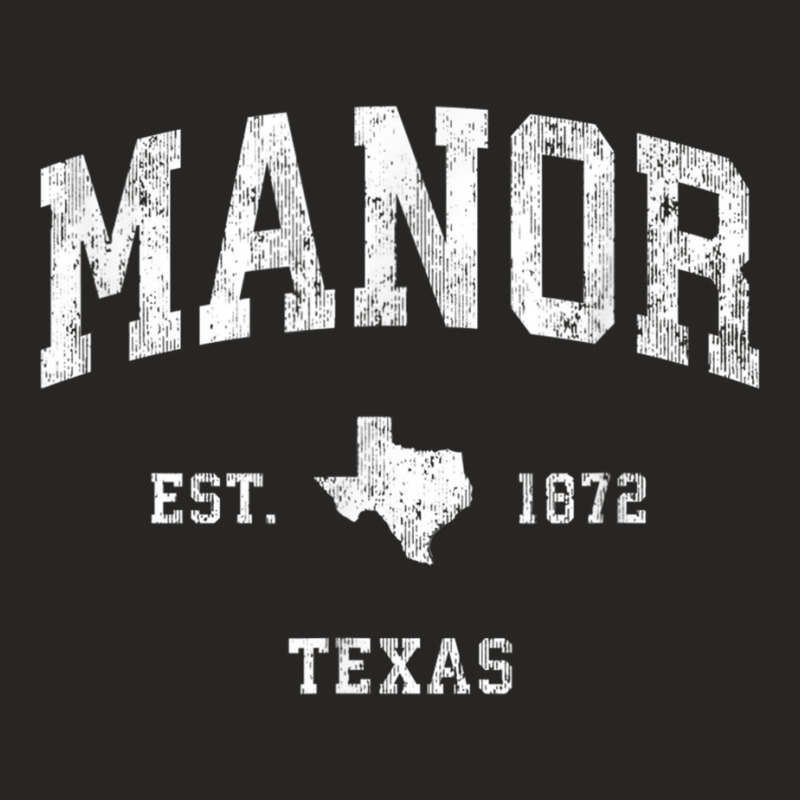 Manor Texas Tx Vintage Athletic Sports Design T Shirt Ladies Fitted T-Shirt by cm-arts | Artistshot