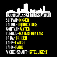 Womens Funny Boston Accent Translator For Wicked Smaht Bostonians V Ne Pocket T-shirt | Artistshot