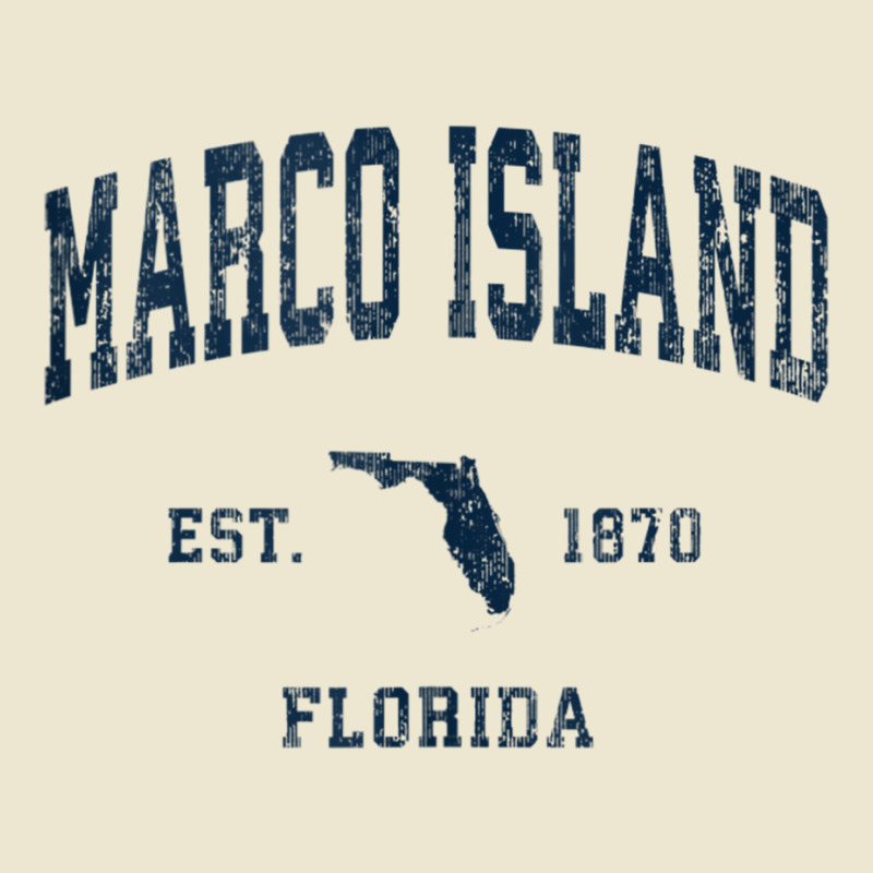 Marco Island Florida Fl Vintage Athletic Navy Sports Design Tank Top Cropped Hoodie by cm-arts | Artistshot