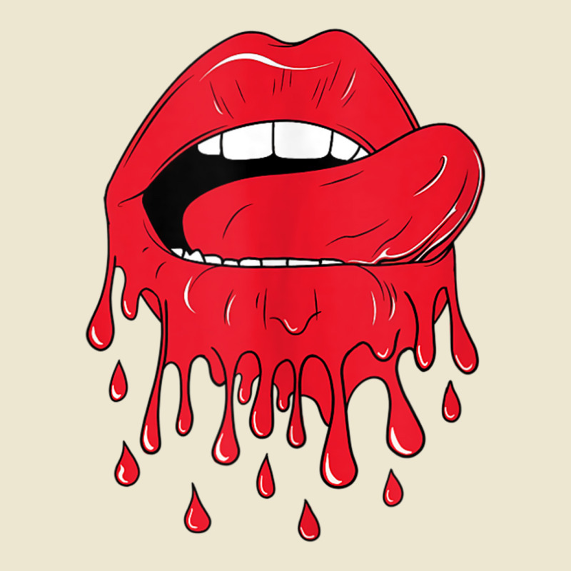 Tongue Licking Red Melting Lips Tank Top Cropped Hoodie by cm-arts | Artistshot