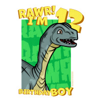 Rawr! I'm 12 Birthday Boys 12th Birthday Dino Mussaurus Sticker | Artistshot