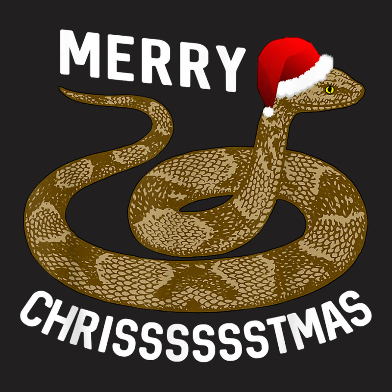 Merry Hissmas Christmas Santa Hat Copperhead Snake T Shirt T-shirt | Artistshot