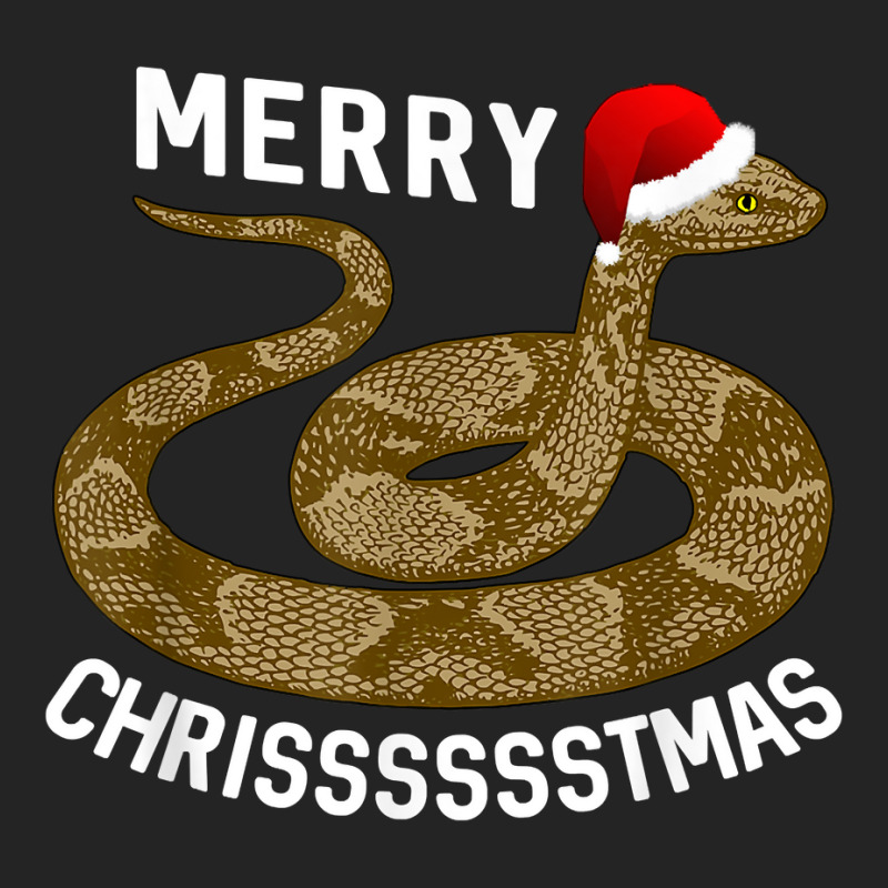 Merry Hissmas Christmas Santa Hat Copperhead Snake T Shirt 3/4 Sleeve Shirt | Artistshot