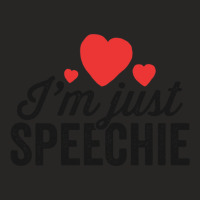 Im Just Speechie Funny Speech Pathologis For Slp Ladies Fitted T-shirt | Artistshot