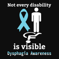 Not Every Disability Is Visible Dysphagia Awareness  Blue And Yellow R Crop Top | Artistshot