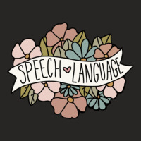 Speech Language Pathology Floral Design Ladies Fitted T-shirt | Artistshot