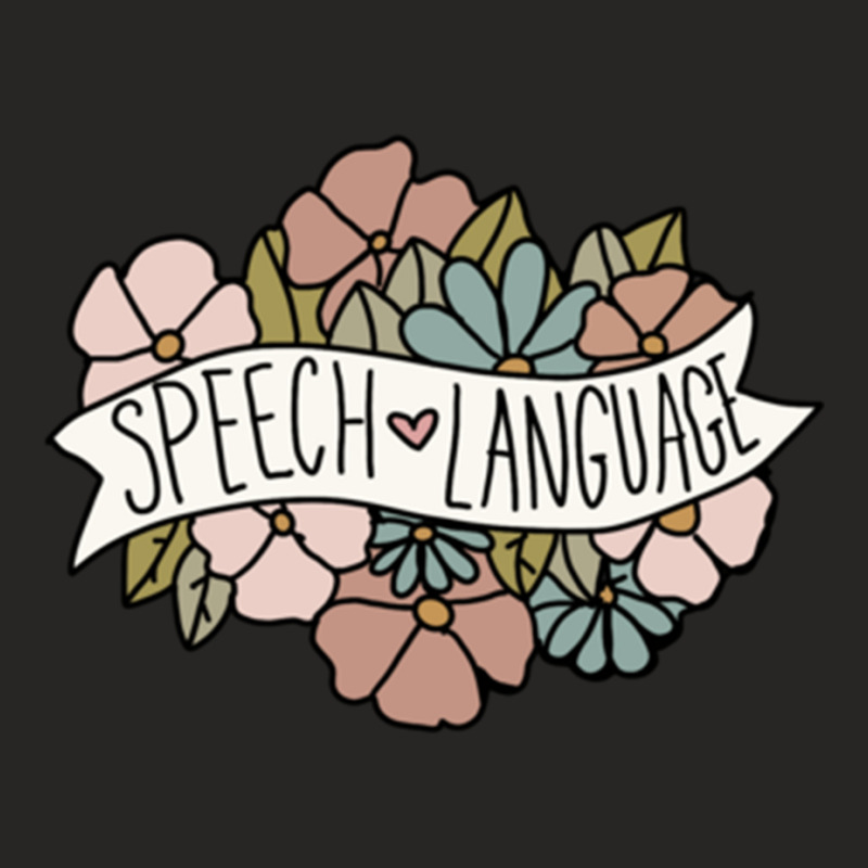 Speech Language Pathology Floral Design Ladies Fitted T-Shirt by cm-arts | Artistshot