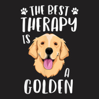 The Best Therapy Is A Golden Retriever Fur Mama Women Dog T-shirt | Artistshot