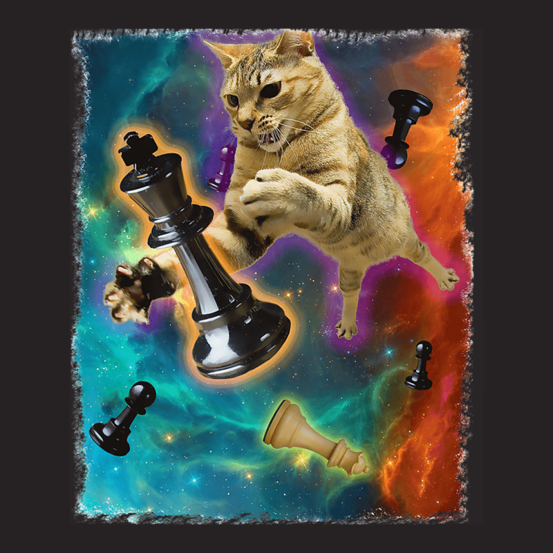 Cats In Space Chess Set Pieces Premium T Shirt Vintage Cap | Artistshot