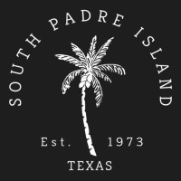 Retro Cool South Padre Island Texas Beach Palm Tree Novelty Long Sleev Classic T-shirt | Artistshot