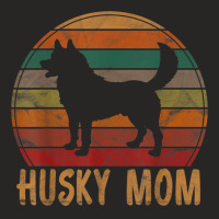 Retro Husky Mom Gift Dog Mother Pet Siberian Huskies Mama Ladies Fitted T-shirt | Artistshot