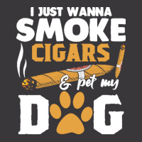 Funny Cigars Dog Lover Gift T  Shirt I Just Want To Smoke Cigars And P Ladies Curvy T-shirt | Artistshot