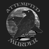 Raven Crow Retro Moon Attempted Murder Wiccan Pagan Gift Classic T-shirt | Artistshot