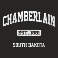 Chamberlain South Dakota Sd Vintage State Athletic Style T Shirt Ladies Fitted T-shirt | Artistshot